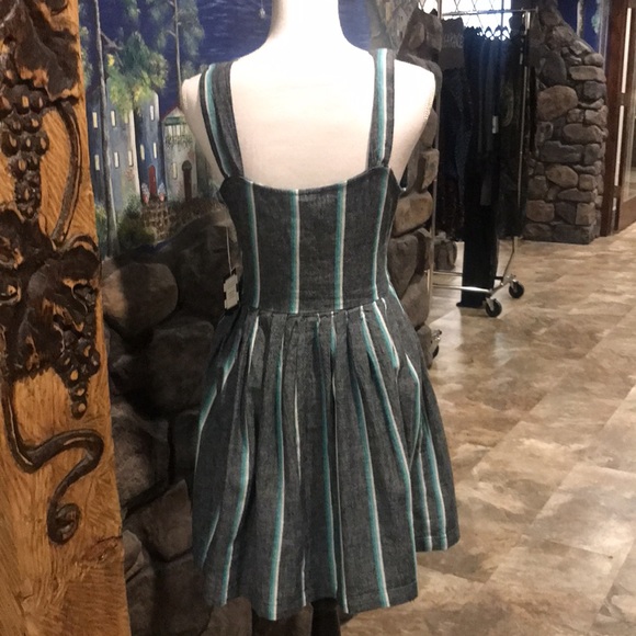 NWT Roxy Striped Sundress Button Up Front Closure - Picture 3 of 3